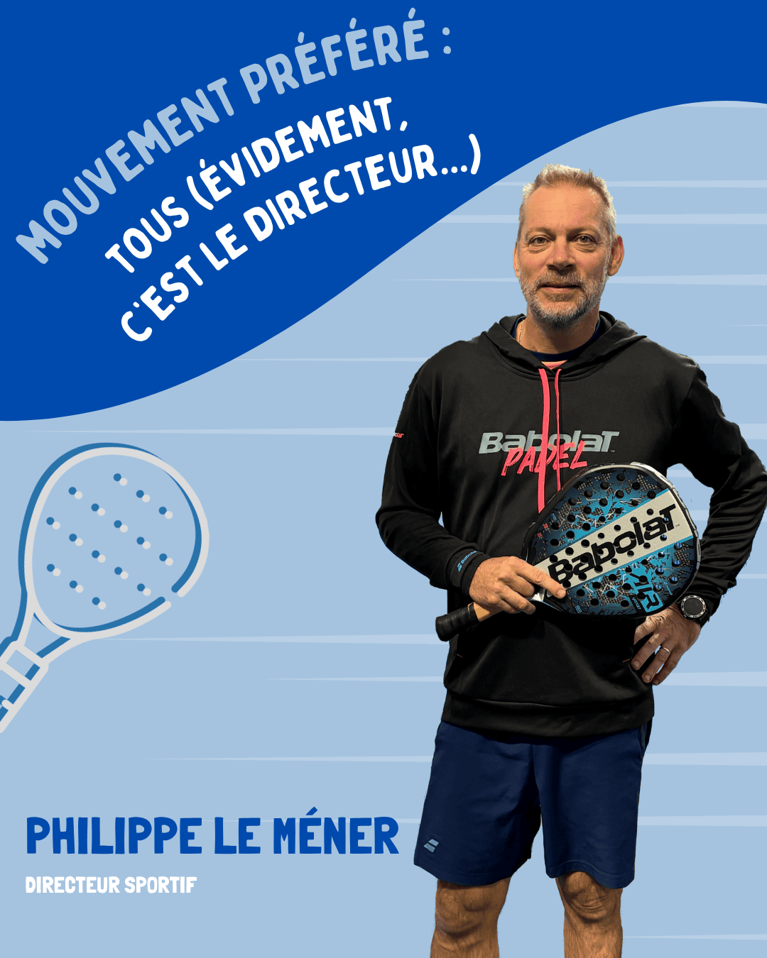 Philippe Le Méner, professeur de padel